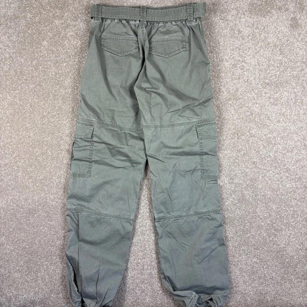 Abercrombie Kids Olive Green Cargo Pants with Tie Belt Size 13/14